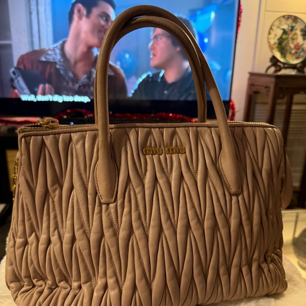 Authentic MiuMiu Nappa Leather Handbag - Picture 2 of 15